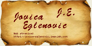 Jovica Eglenović vizit kartica